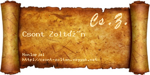 Csont Zoltán névjegykártya