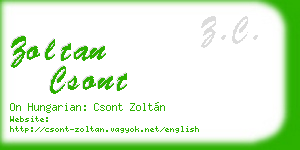 zoltan csont business card